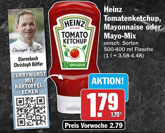 Heinz Tomatenketchup, Mayonnaise oder Mayo-Mix