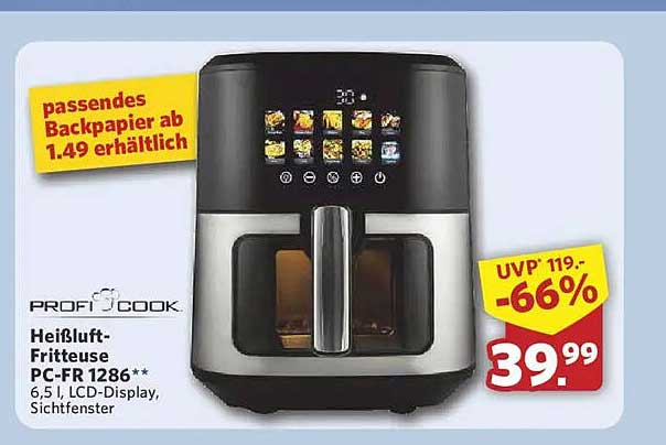 Heißluft-Fritteuse PC-FR 1286**