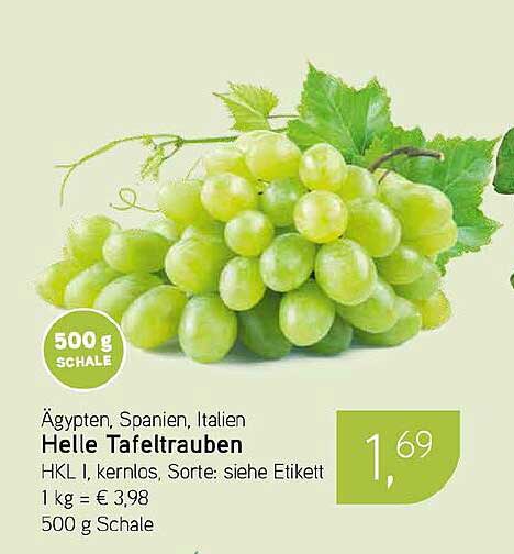Helle Tafeltrauben