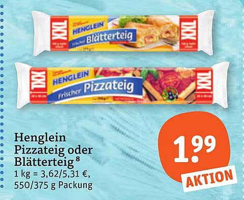 Henglein Pizzateig oder Blätterteig*