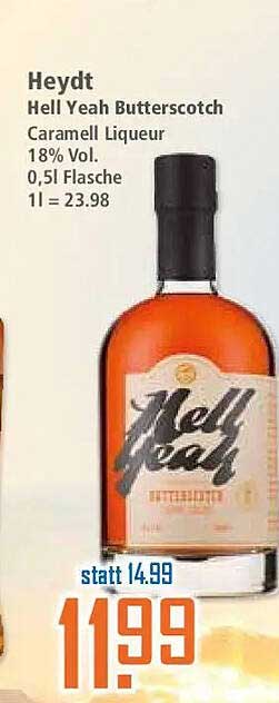 Heydt Hell Yeah Butterscotch Caramell Liqueur 18% Vol. 0,5 l Flasche