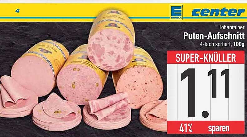 Höhenrainer Puten-Aufschnitt 4-fach sortiert, 100g