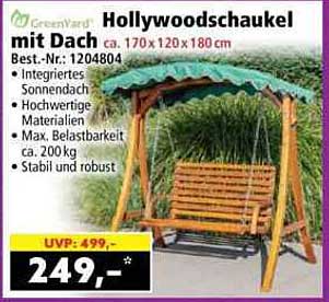 Hollywoodschaukel mit Dach