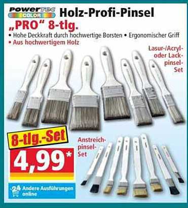 Holz-Profi-Pinsel „PRO“ 8-tlg.