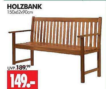 HOLZBANK 150x62x90cm