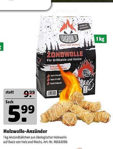 Holzwolle-Anzünder