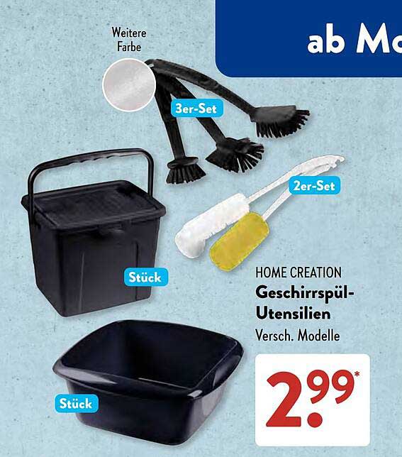 HOME CREATION Geschirrspül-Utensilien Versch. Modelle