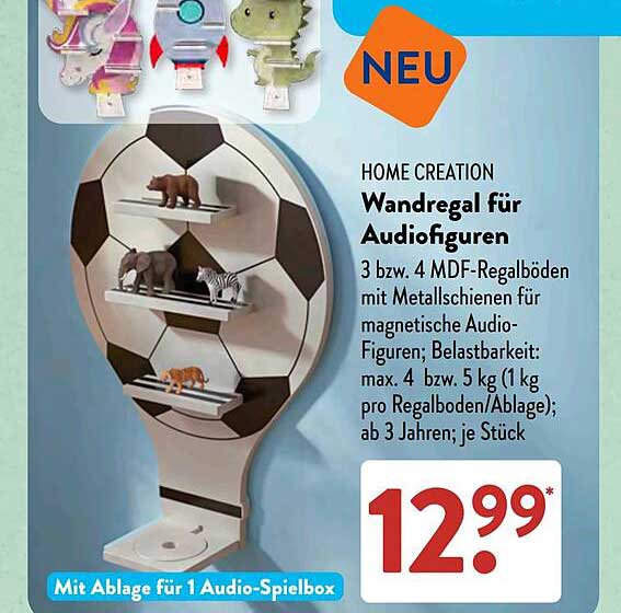 HOME CREATION Wandregal für Audiofiguren