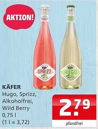 Hugo, Sprizz, Alkoholfrei, Wild Berry, 0,75 l (1 l = 3,72)