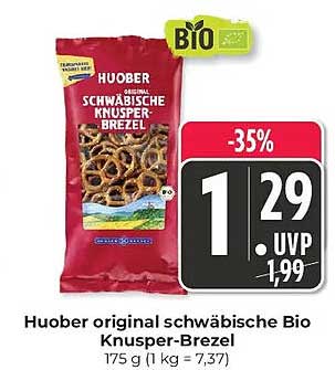 Huober original schwäbische Bio Knusper-Brezel