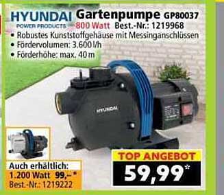 HYUNDAI Gartenpumpe GP80037