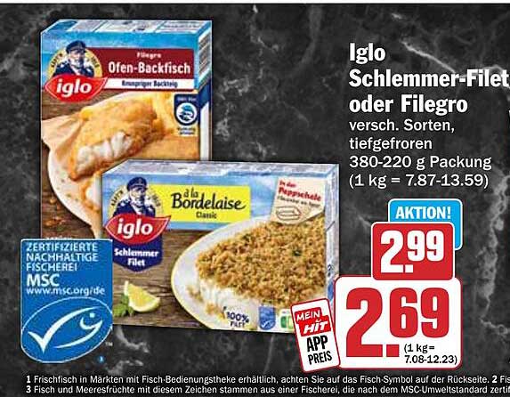 Iglo Schlemmer-Filet oder Filegro