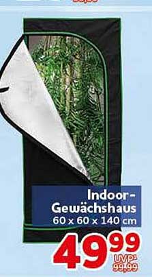 Indoor-Gewächshaus 60 x 60 x 140 cm