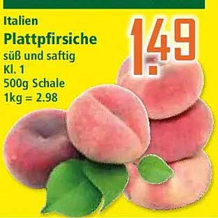 Italien Plattpfirsiche