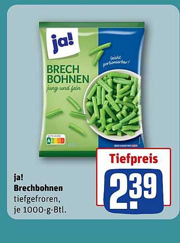 ja! Brechbohnen tiefgefroren, je 1000-g-Btl.