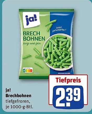 ja! Brechbohnen tiefgefroren, je 1000-g-Btl.