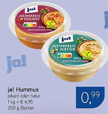 ja! Hummus pikant oder natur