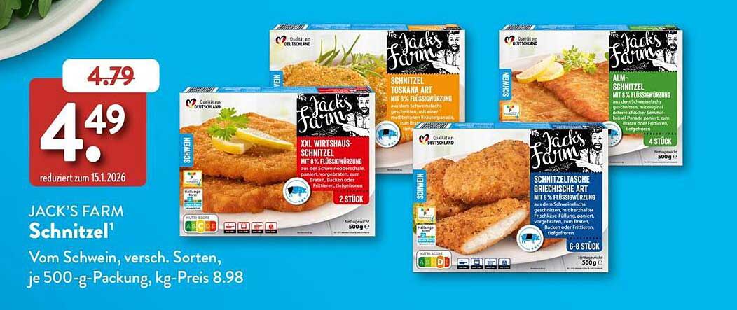 JACK'S FARM Schnitzel¹