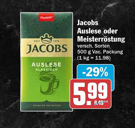 Jacobs Auslese oder Meisterröstung