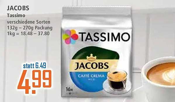 JACOBS Tassimo verschiedene Sorten