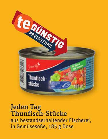 Jeden Tag Thunfisch-Stücke