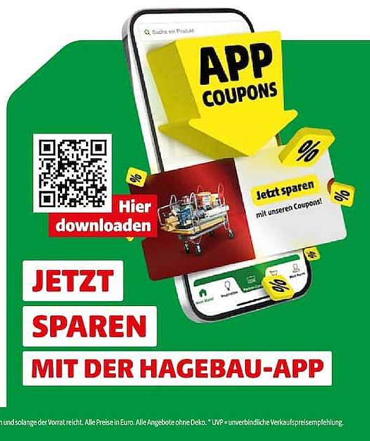 JETZT SPAREN MIT DER HAGEBAU-APP