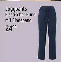 Joggpants Elastischer Bund mit Bindeband.