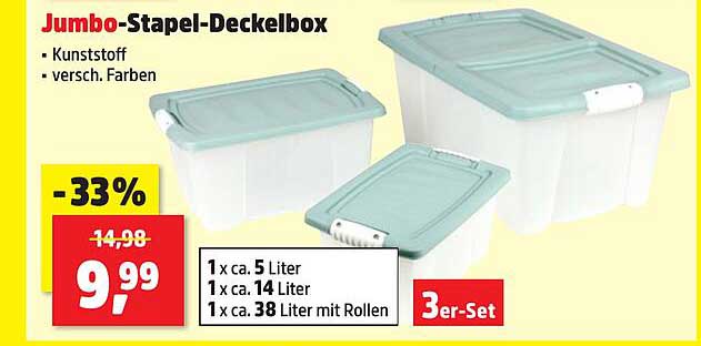Jumbo-Stapel-Deckelbox