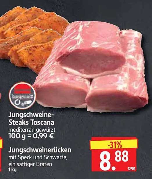 Jungschweine-Steaks Toscana