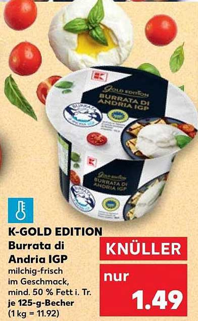 K-GOLD EDITION Burrata di Andria IGP