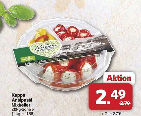 Kappa Antipasti Mixteller 210-g-Schale (1 kg = 11.86)