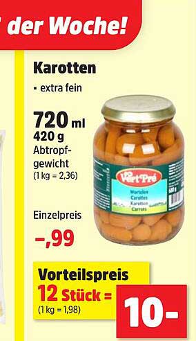 Karotten - extra fein