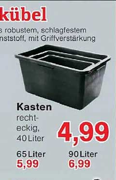 Kasten rechteckig, 40 Liter