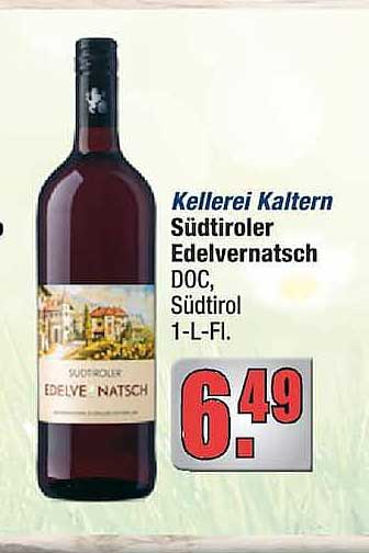 Kellerei Kaltern Südtiroler Edelvernatsch DOC, Südtirol 1-L-Fl.