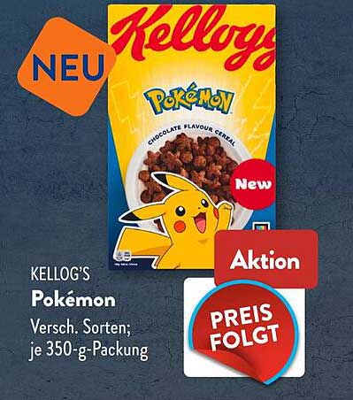 KELLOG'S Pokémon Versch. Sorten; je 350-g-Packung