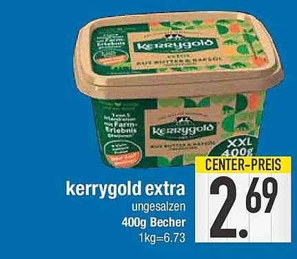 kerrygold extra ungesalzen 400g Becher 1kg=6.73