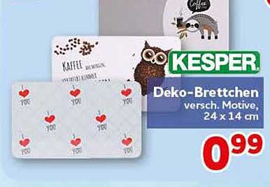 KESPER Deko-Brettchen versch. Motive, 24 x 14 cm