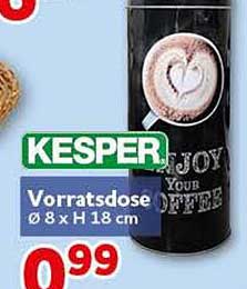 KESPER Vorratsdose Ø 8 x H 18 cm