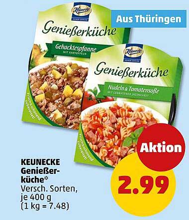KEUNECKE Genießerküche* Versch. Sorten je 400 g (1 kg = 7.48)