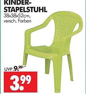 KINDER-STAPELSTUHL 38x38x52cm, versch. Farben