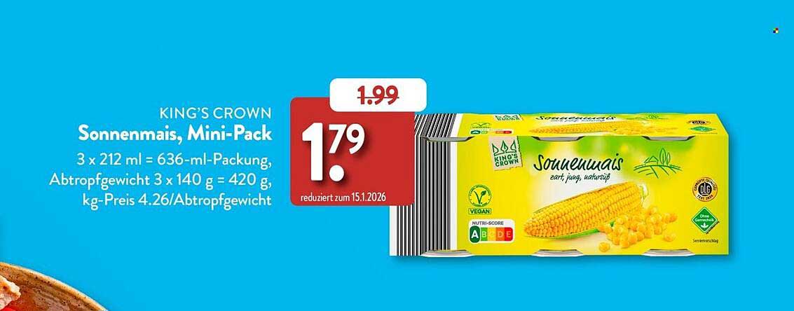 KING'S CROWN Sonnenmais, Mini-Pack