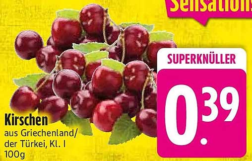 Kirschen aus Griechenland/ der Türkei, Kl. I 100g