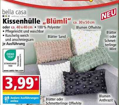Kissenhülle „Blümli“