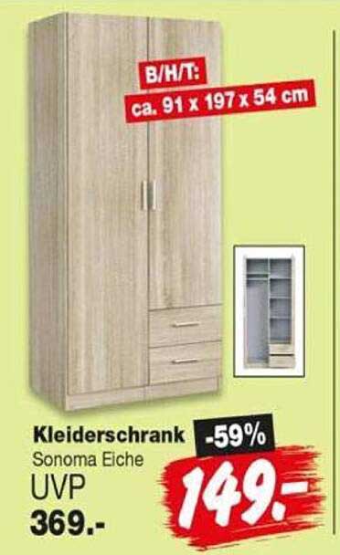 Kleiderschrank Sonoma Eiche