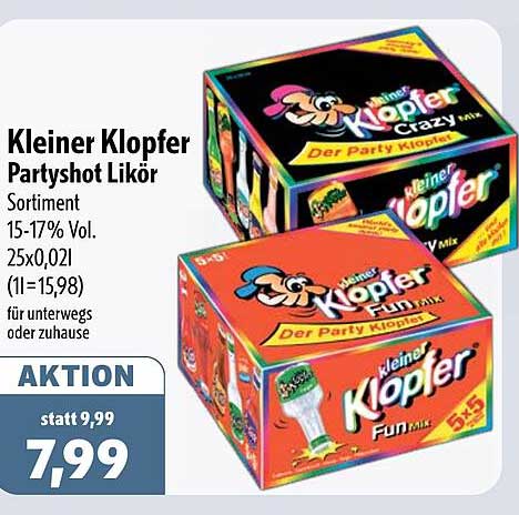 Kleiner Klopfer Partyshot Likör Sortiment