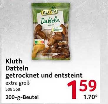Kluth Datteln getrocknet und entsteint extra groß 200-g-Beutel