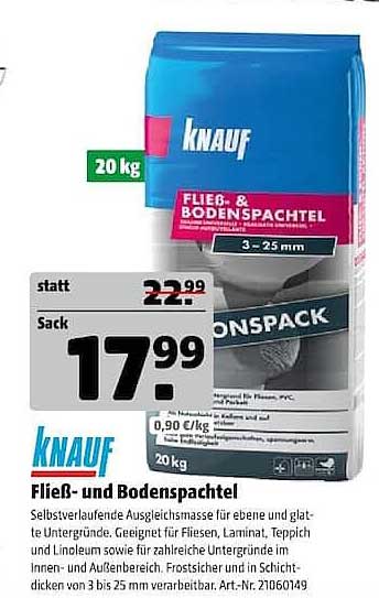 Knauf Fließ- und Bodenspachtel