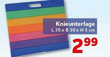 Knieunterlage L 35 x B 30 x H 3 cm