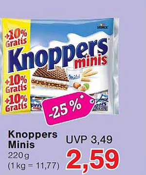 Knoppers Minis 220g