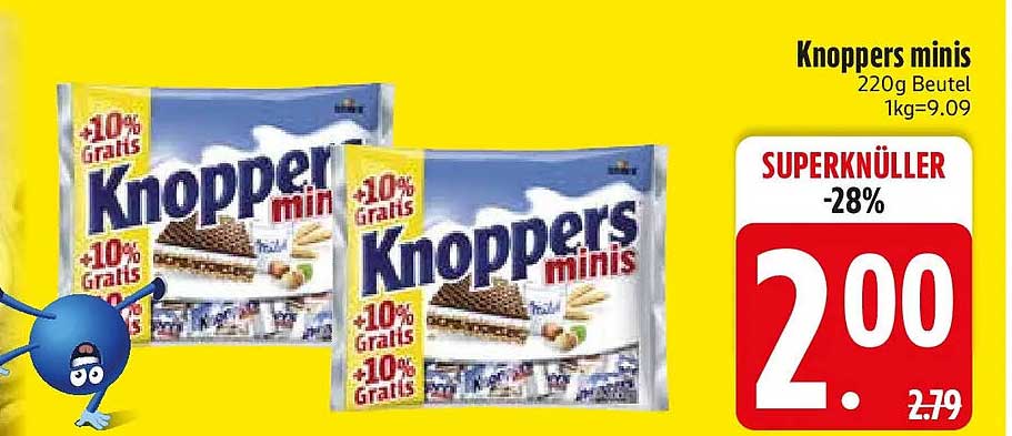 Knoppers minis 220g Beutel